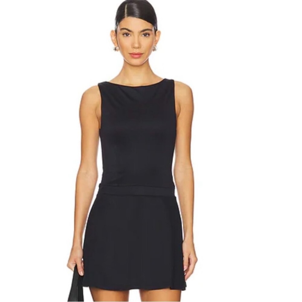 New | We Wore What Boatneck Tennis Black Dress Size M